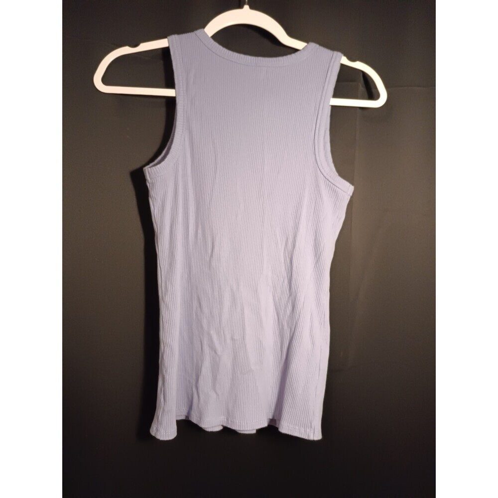 Nine West Women’s Light Purple Ribbed Tank Top Medium Sleeveless Stretch Basic - Picture 3 of 3